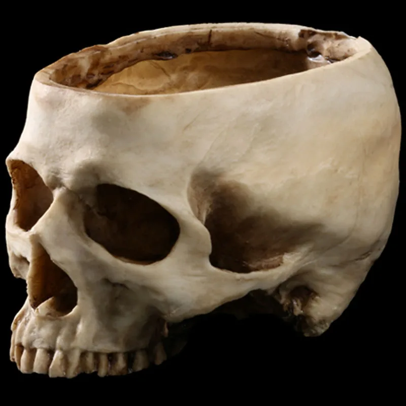 Полимерные статуи для украшения BUF голова черепа креативные фигурки скелета