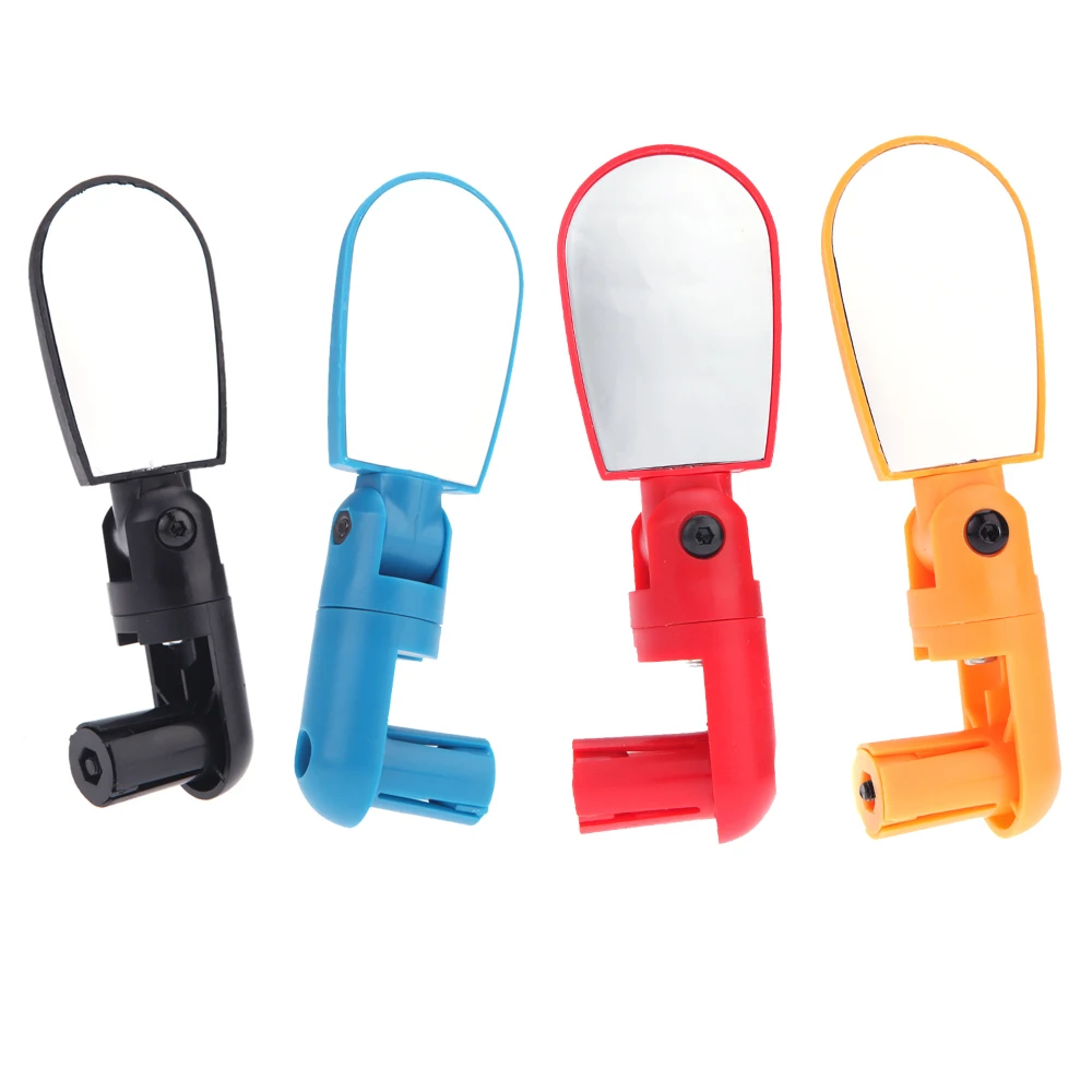 High Quality MTB Bike Bicycle Cycling Rear View Mirror Glass Adjustable Mini Small Iron Handlebar Bar Yellow/Black/Red/Blue |