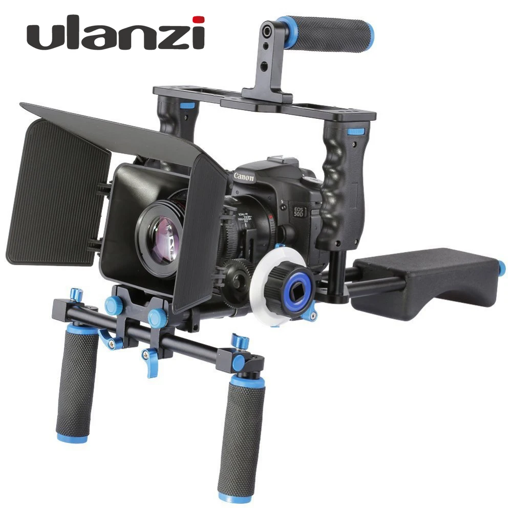 Ulanzi DSLR 4 в 1 Рог Комплект плеча Видео Камера стабилизатор Поддержка клетка/Матовая