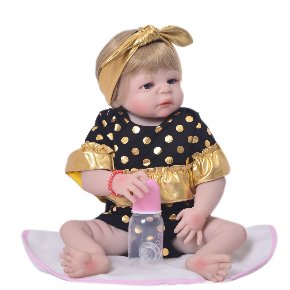 

Кукла Bebes Reborn Girl, 57 см, силиконовая кукла для всего тела, Кукла Reborn Baby, игрушка для ванны, новорожденная Принцесса Виктория Bonecas Menin