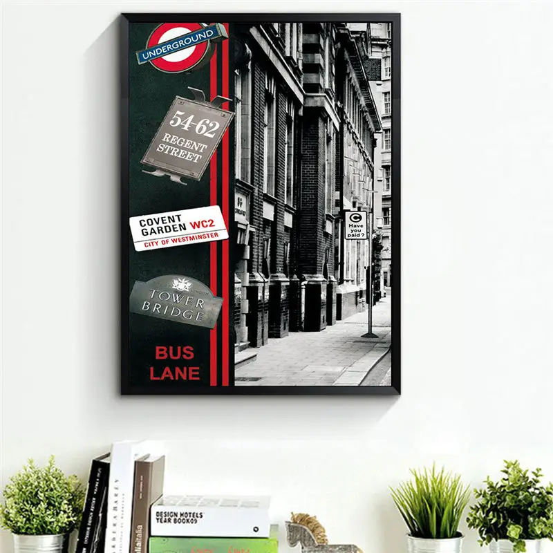 Британский Booth автобус Биг Бен Лондон Street View Холст Картина Современная