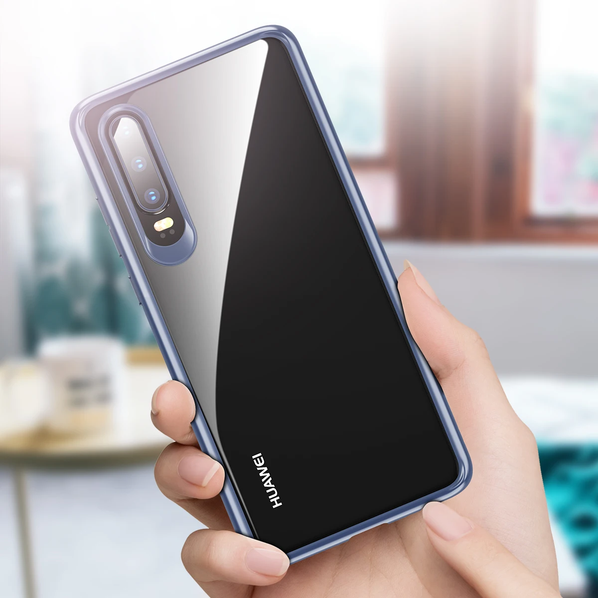 ROCK чехол для Huawei P30 Pro TPU + PC модный роскошный Прозрачный задний ультра тонкий
