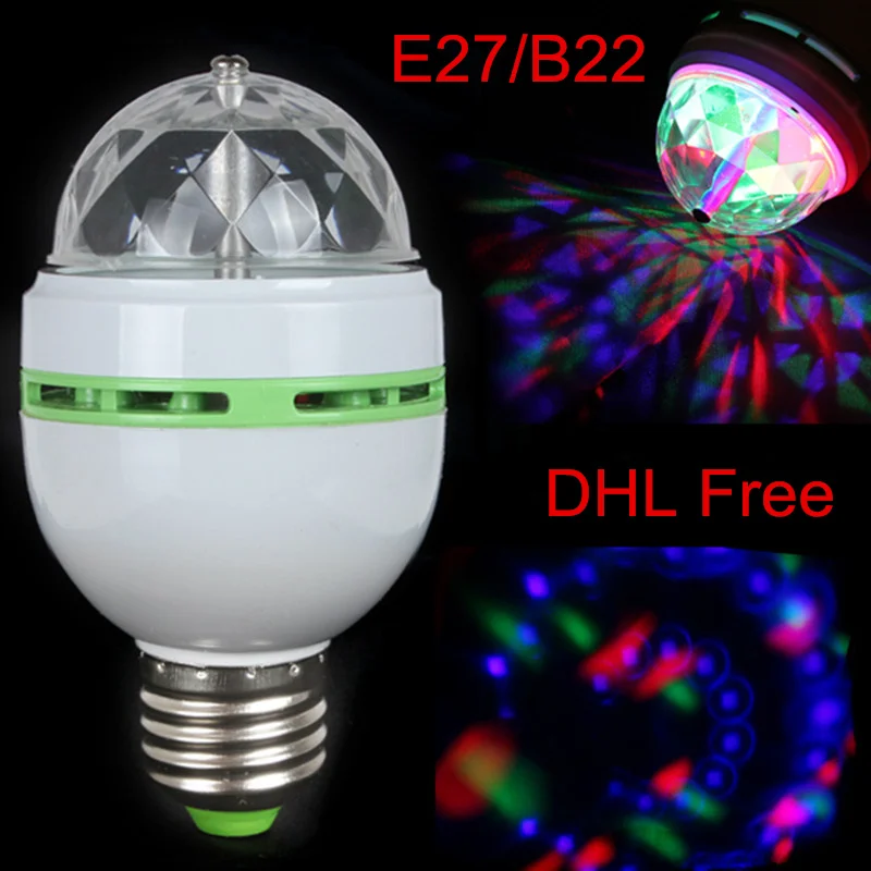 50 шт. светодиодные RGB проекторы E27/E26/B22 3 Вт 85 265 в|Светодиодные лампы и трубки| |
