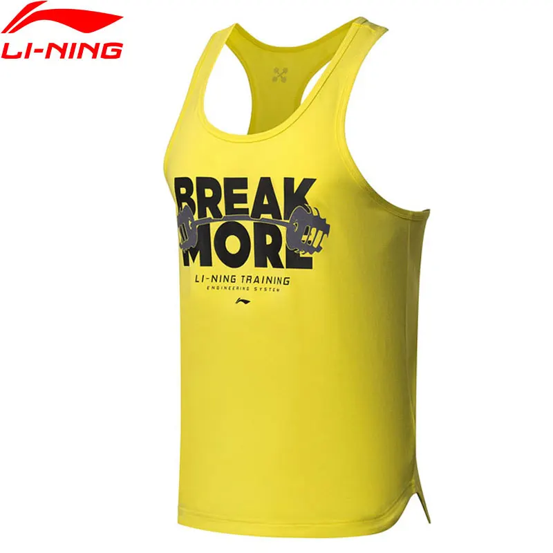 Li-Ning мужской тренировочный жилет свободная футболка без рукавов полиэстер