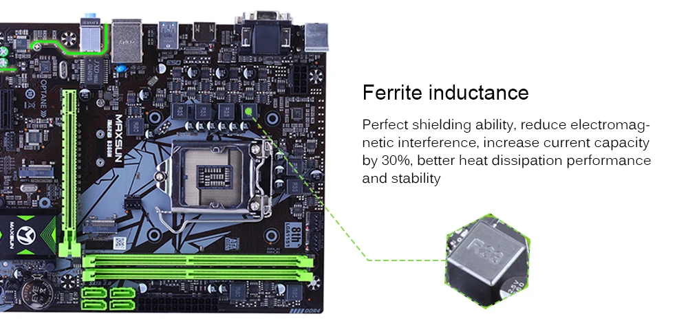 MAXSUN B360M MATX/SATA 3,1/USB3.1/M.2/Двухканальный/DDR4 Intel материнская плата аудио оптимизация/светодиодный светильник