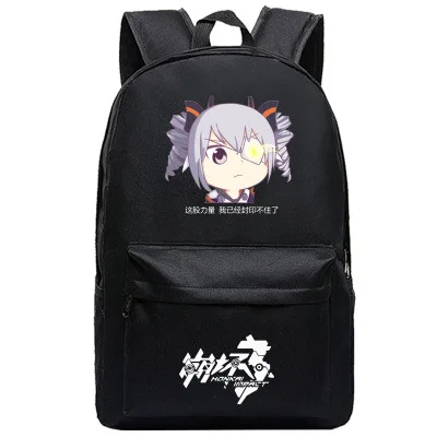 Honkai Impact 3 Печать Backapck Kiana caslana Косплей сумки холщовые школьные сумки для девочек-подростков дорожные сумки через плечо