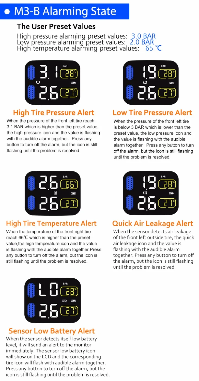 Умный мотоцикл TPMS 2 Внутренние Внешние датчики комплект беспроводной двигатель
