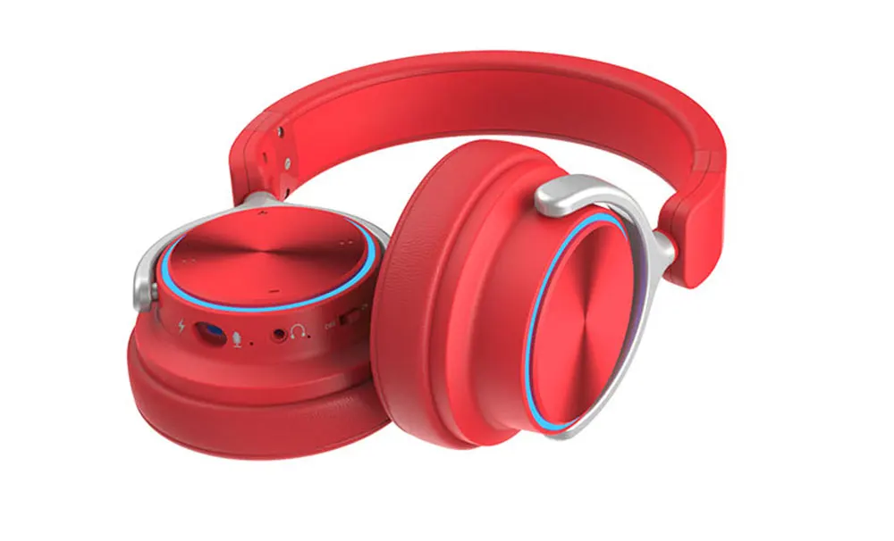 Bingle Q3 Лучший Премиум металлический съемный микрофон RGB светодиодный светильник над ухом с шумоподавлением Беспроводная bluetooth-гарнитура головные телефоны