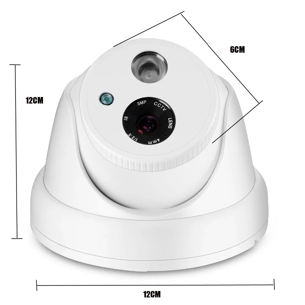 Внутренняя аудио ip камера BESDER 720P 960P 1080P ( SONY IMX291) купольная видеонаблюдения для