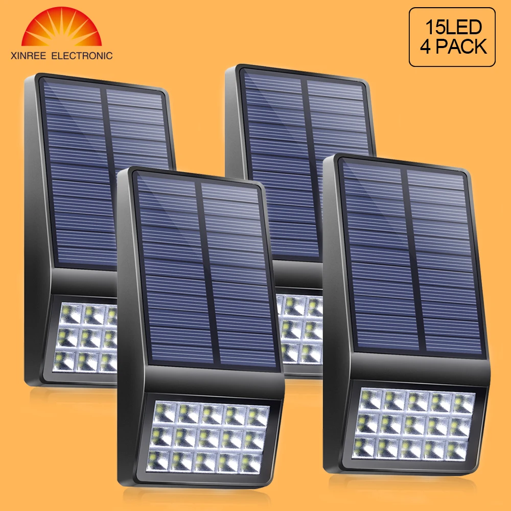 2018 Новинка 4 шт. наружная настенная лампа Солнечный свет садовый светодиодный