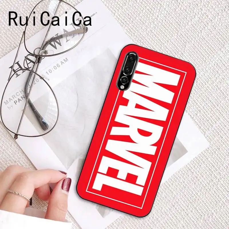 Ruicaica Marvel DC супергерой логотип Мстители черный чехол для телефона Huawei P9 P10 Plus Mate9 10