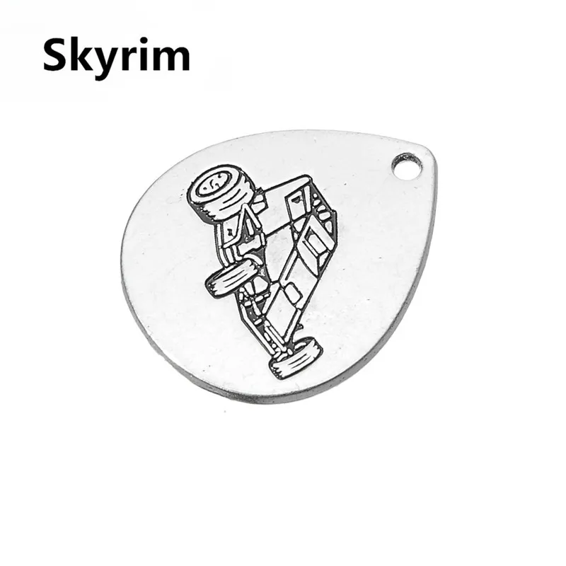 Skyrim 5 шт./лот двухсторонний резной трактор Шарм в античном стиле Серебряные