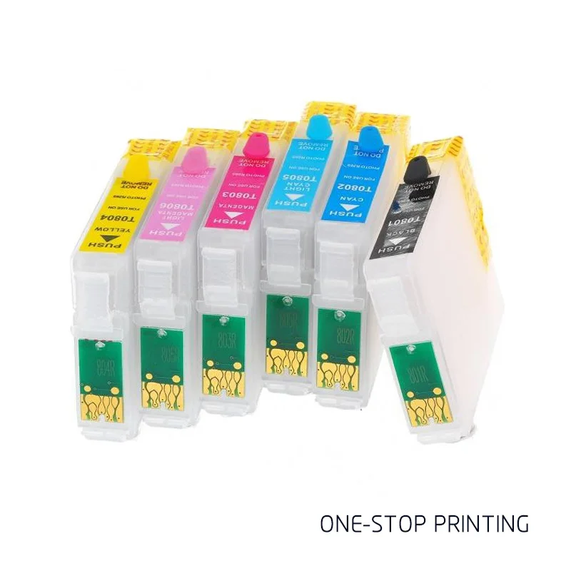 Картридж T0821 для Epson 6 шт./компл. стилус R270 R390 RX590 TX700W TX800W T50 TX720 TX700 TX800 RX610