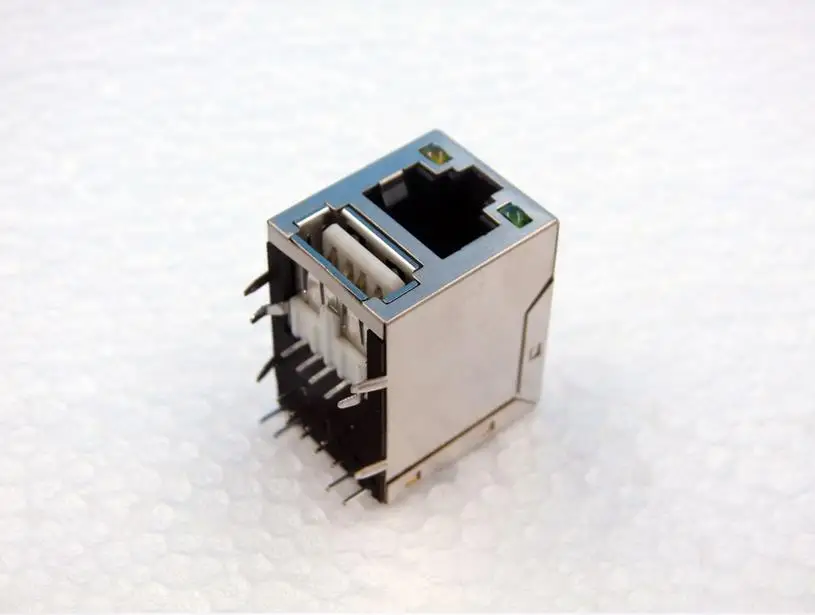 Оптовая продажа новый разъем RJ45 Сетевая розетка + Однослойная USB светодиодный
