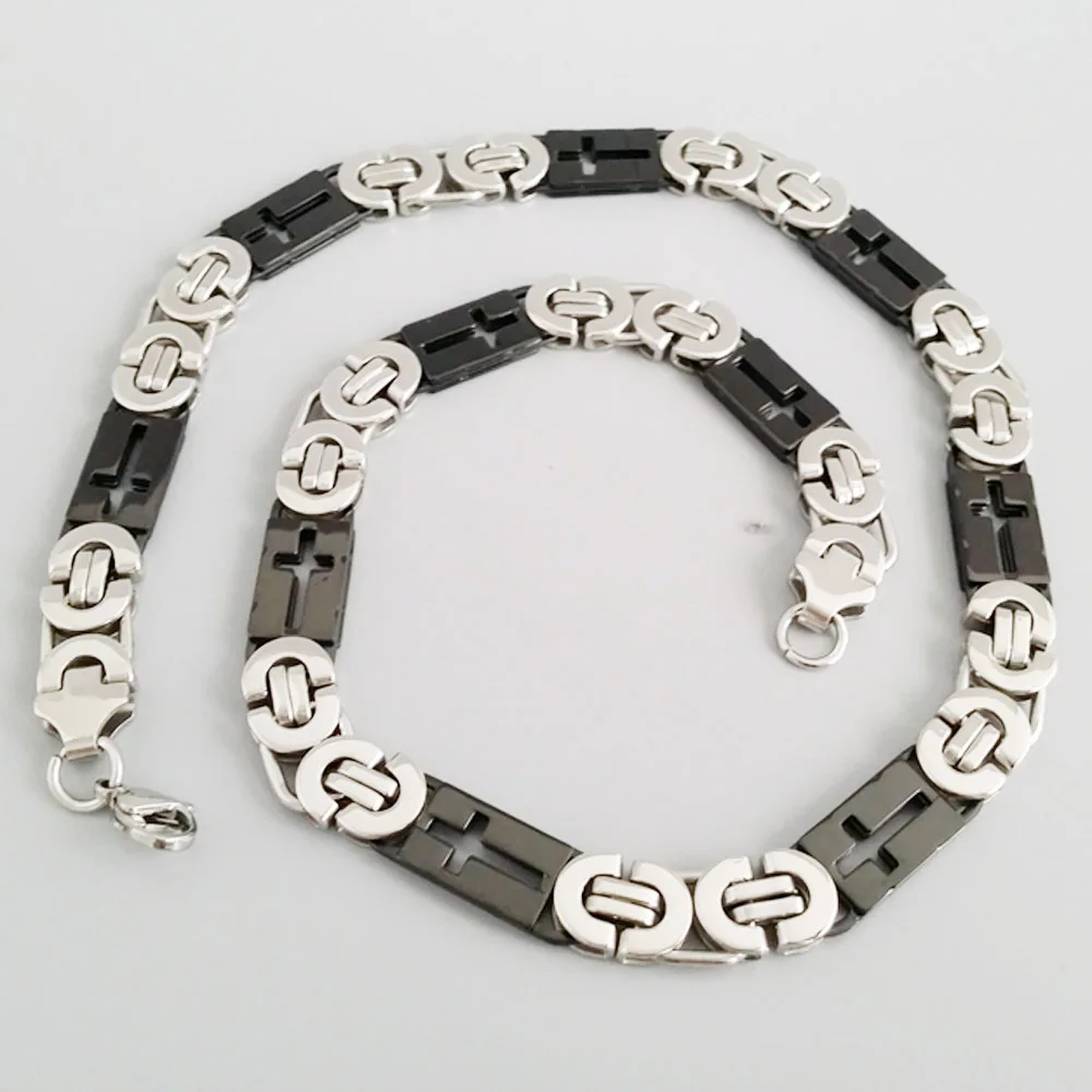 Винтажная бижутерия 10 мм золотая большая и тяжелая длинная из нержавеющей стали