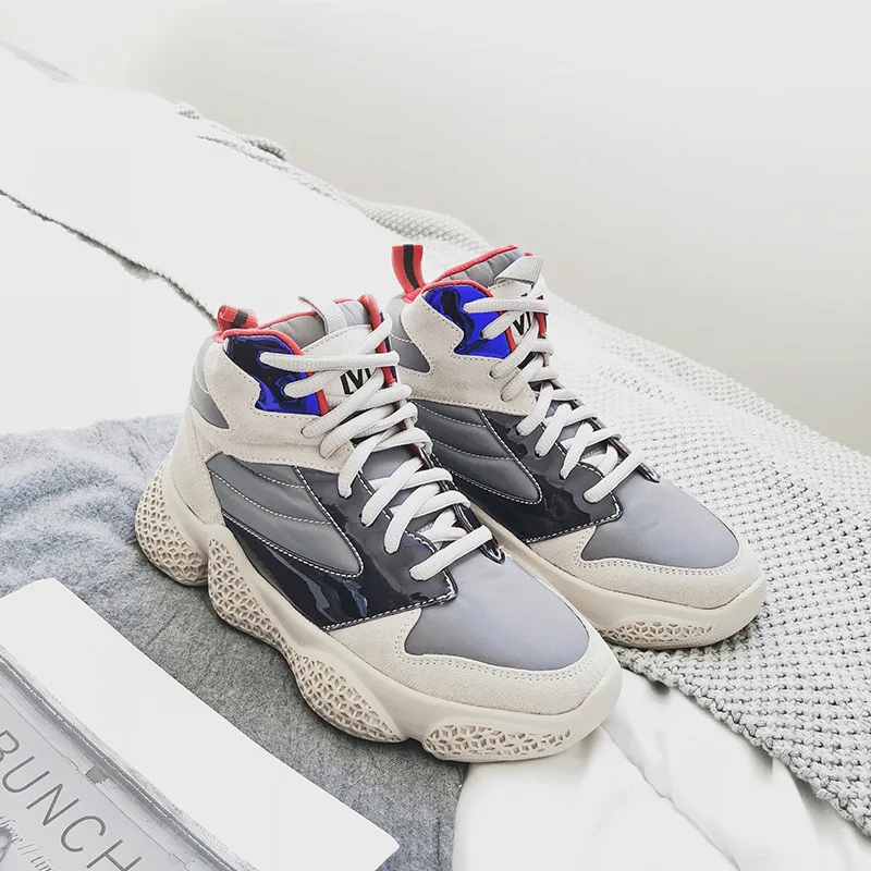 Zapatos de mujer Повседневная обувь Женские модные брендовые высокие кроссовки на