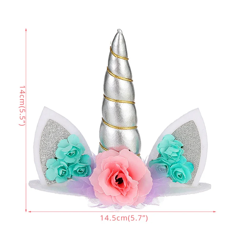 Единорог Рог торт Топпер Единорог декор для вечеринки в честь Дня рождения Дети Единорог вечерние Декор Единорог День Рождения Вечеринка ребенок душ - Цвет: 11