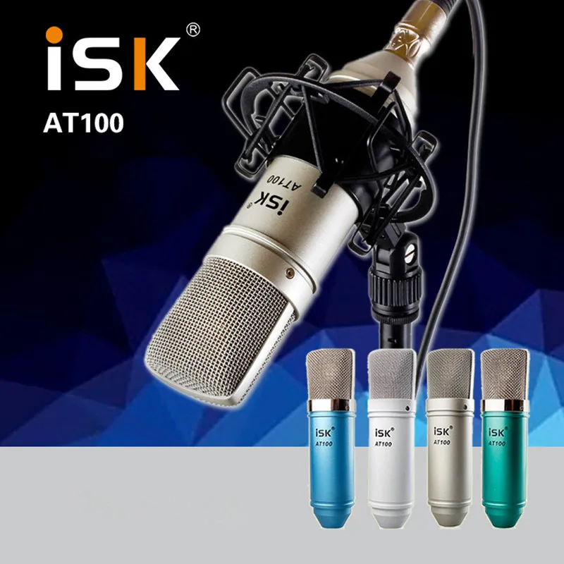 Новый ISK AT100 конденсаторный микрофон для компьютера записи студийной