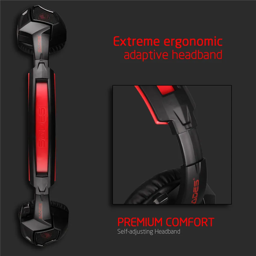SADES Spirit Wolf PC Gamer usb-гарнитура + 3 5 мм Проводные Игровые наушники с микрофоном