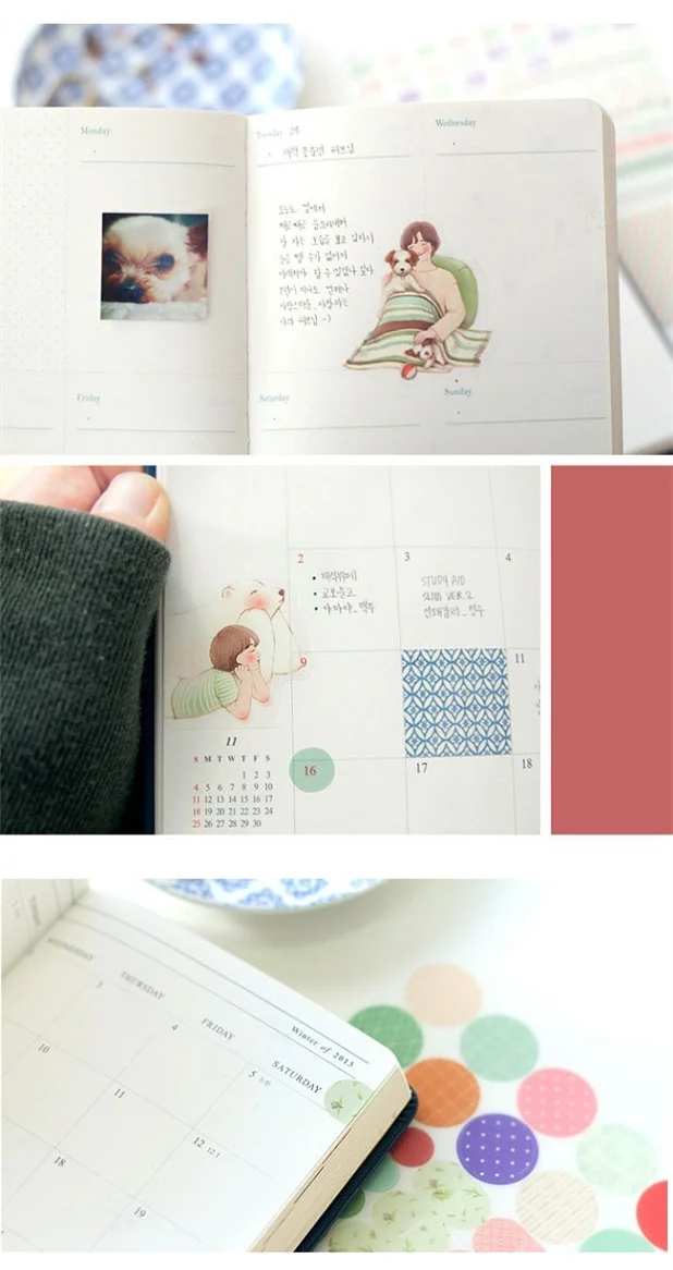 12 упак./лот версия 3. Дневник деко наклейки для дневников записной книжки