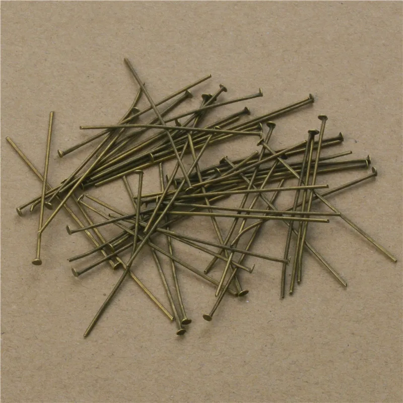 200pcs 40 50mm 21 Gauge Metal Flat Heads Pin For Jewelry Making Findings Accessories Wholesale Supplies | Украшения и аксессуары
