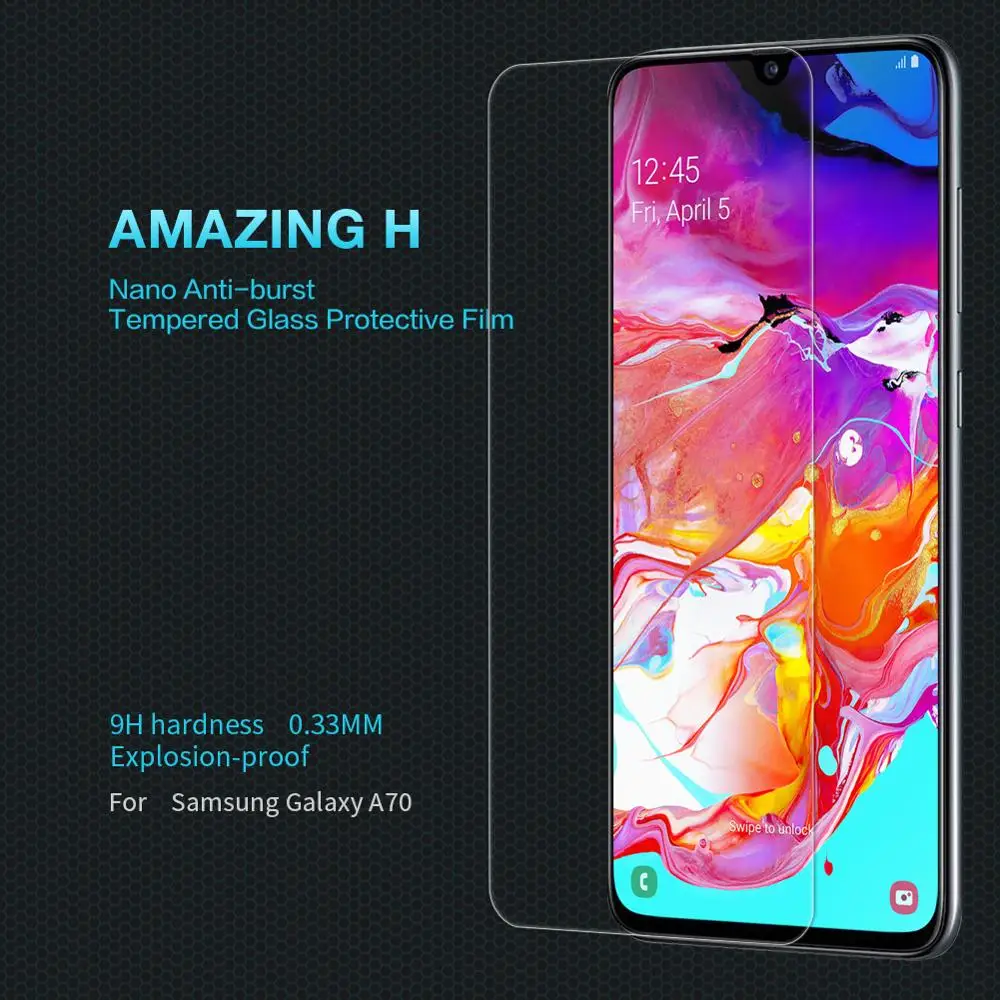 Закаленное стекло Nillkin Amazing H для Samsung Galaxy A70 Защита экрана Противоударная защитная