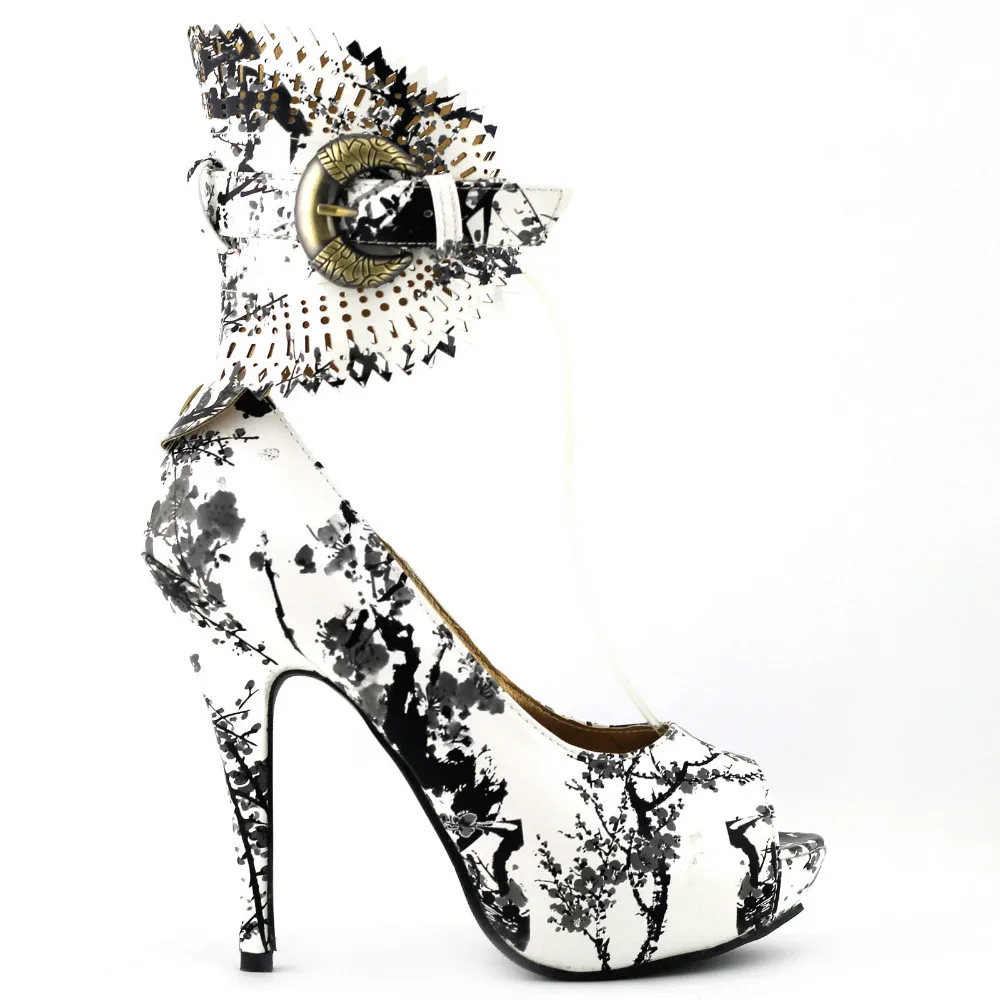 Женские туфли лодочки на высоком каблуке с цветочным принтом|stiletto pumps|high heelshigh heels
