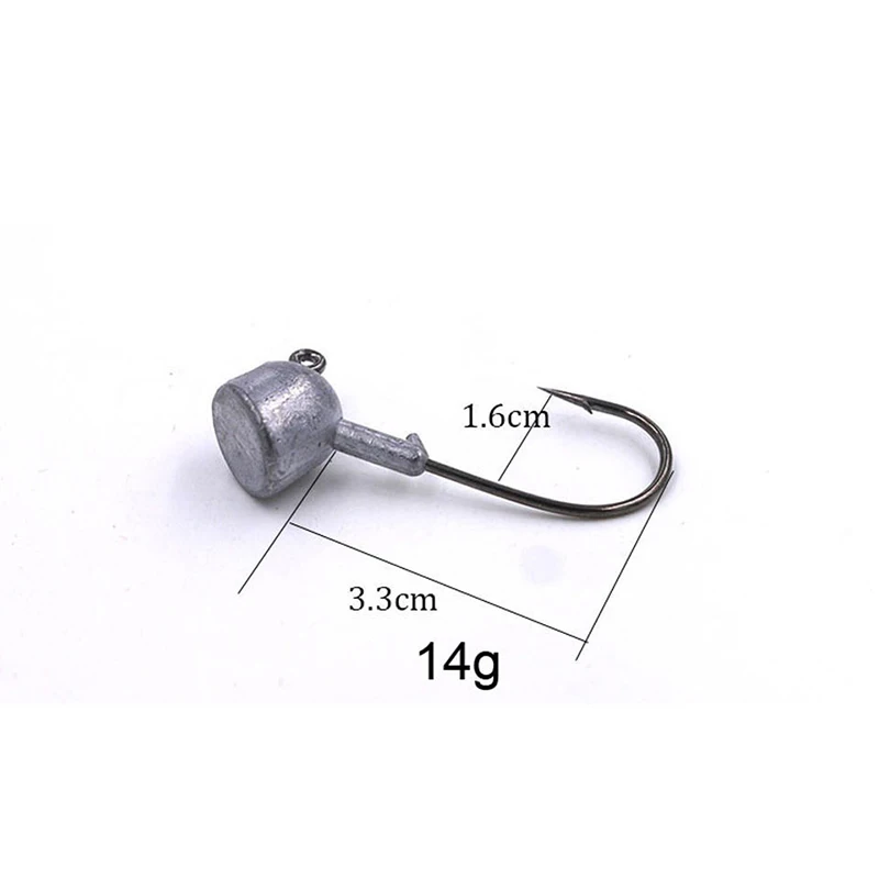 14g GoByGo 5 шт./лот, мини-лобзик с открытым свинцом, 3,5 г/7 г/10 г/14 г/18 г, колючий крючок, Мягкая приманка, Вибрационный крючок, рыболовные крючки, рыболовные снасти - Цвет: 14g
