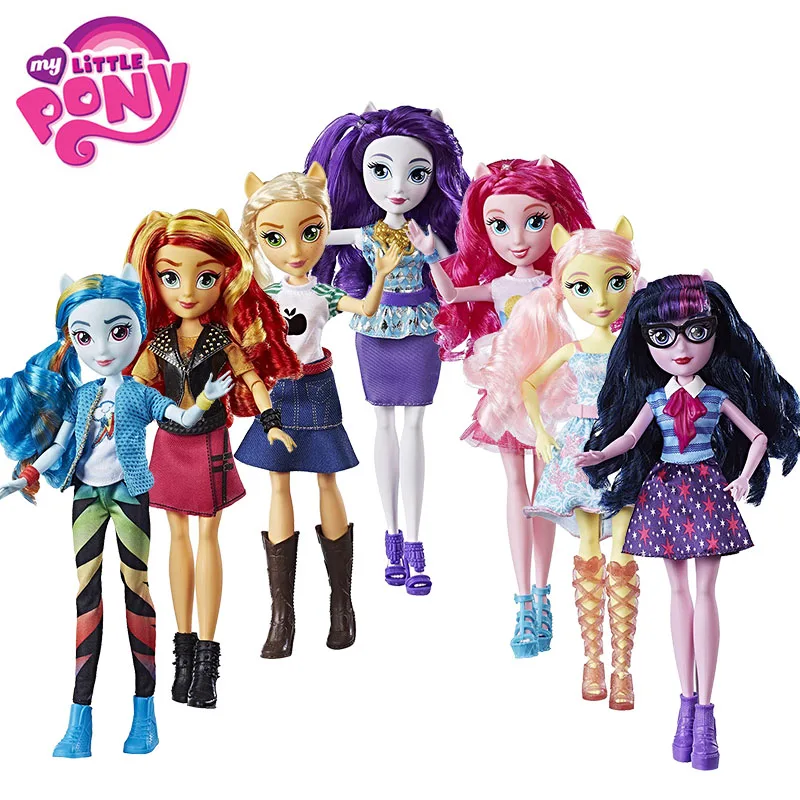 Экшн фигурки Hasbro игрушки My Little Pony Equestria Girls Rainbow Dash Fluttershy коллекционные куклы пони