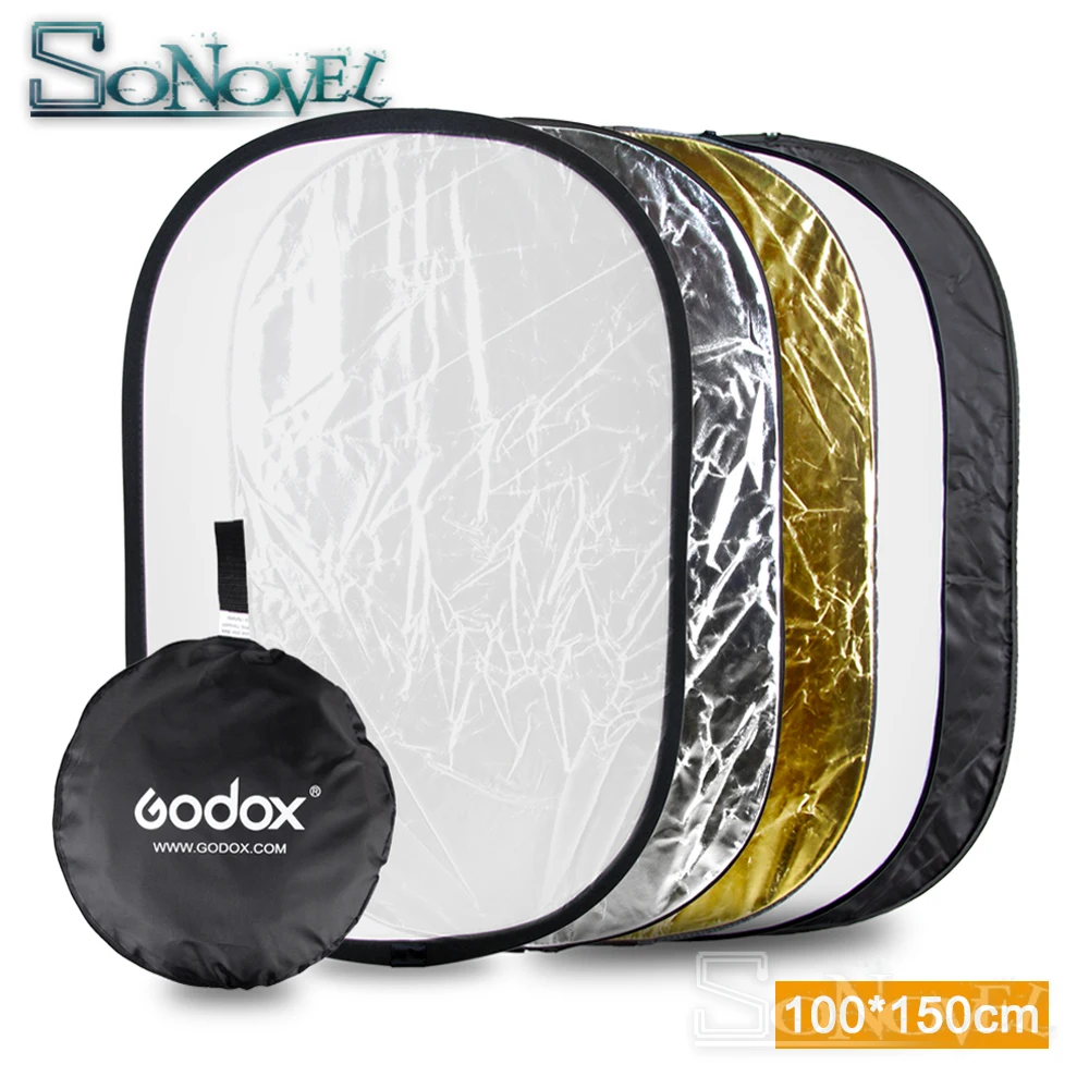 Godox 39 &quotx 59&quot 100*150 см 5 в 1 многодисковый студийный фото Овальный складной