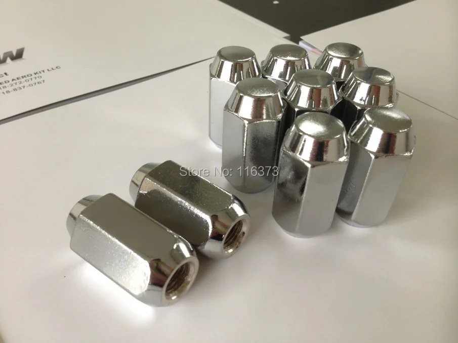 10 шт. M12x1.25 луговые гайки выпуклость желудь XL 13/16 &quotшестигранный привод Хромовая