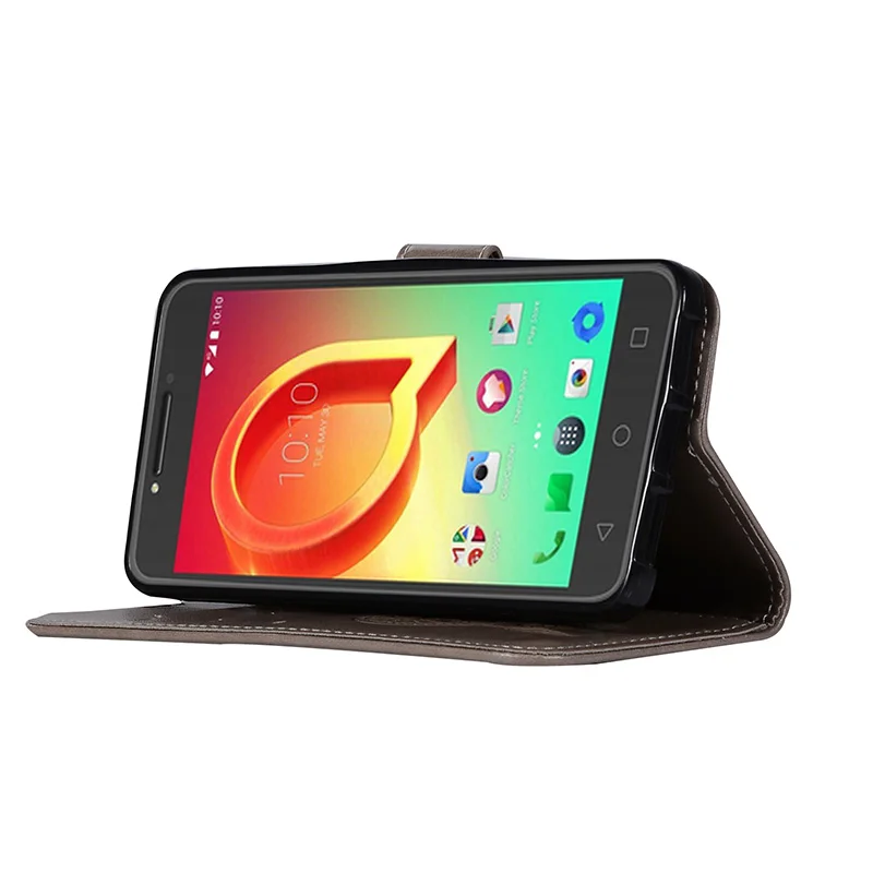 Чехол Кошелек для Alcatel A5 светодиодный чехол флип кейс кожаные чехлы смартфонов Led