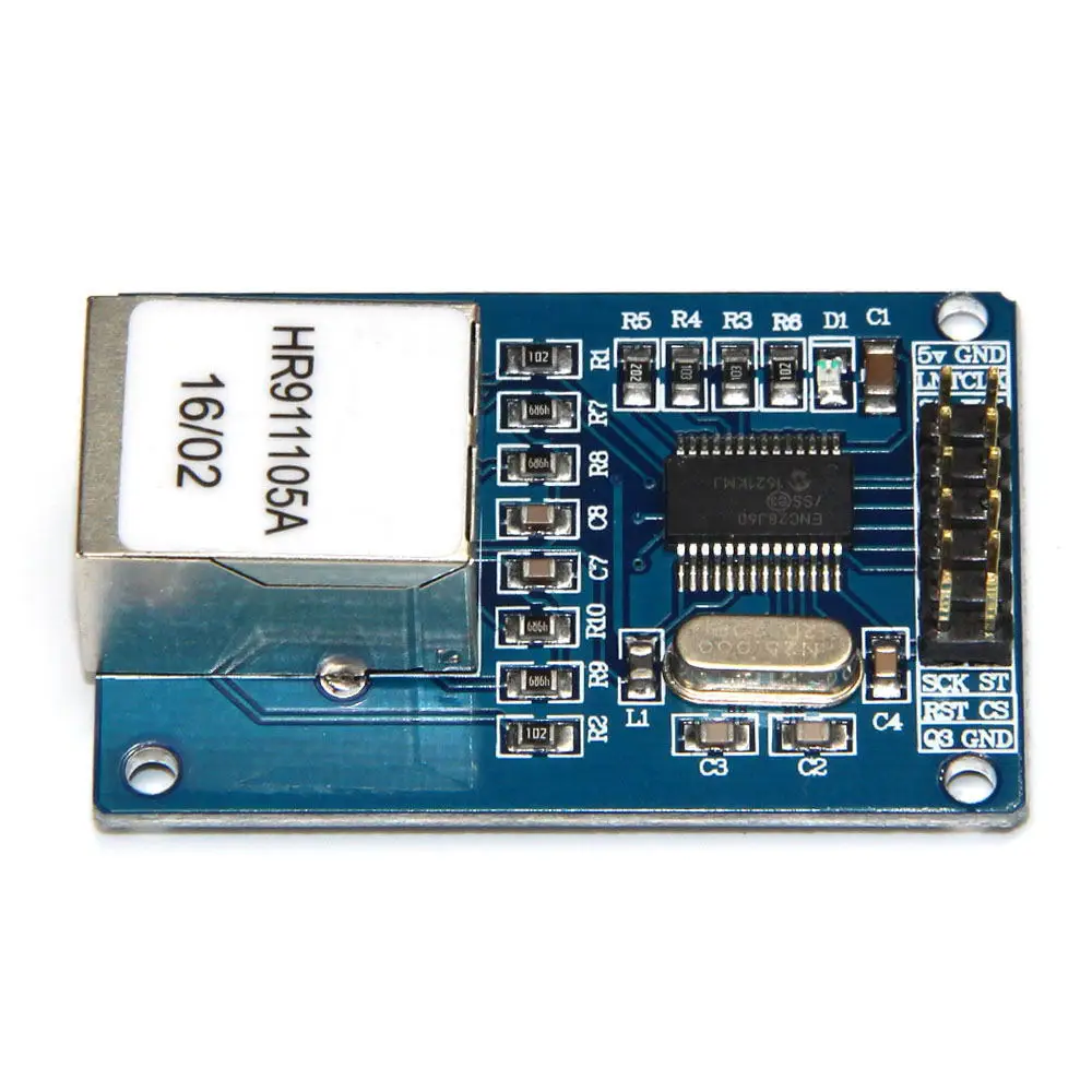 Сетевая плата ENC28J60 LAN Ethernet для Arduino 25 МГц Crystal AVR 51 LPC STM32 3 В | Электроника