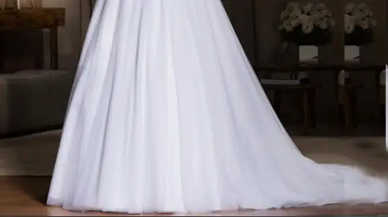 Vestido de noiva 2016 A line Bateau Appliques Long Sleeve Wedding Gown White Lace Dresses With Buttons | Свадьбы и торжества