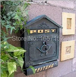 Темно зеленая большая чугунная фотография с держателем газеты smartung литой