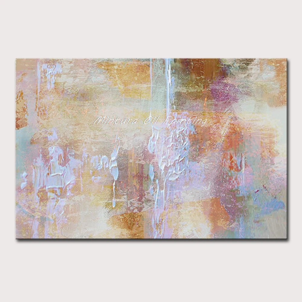 

Mintura Hand-Painted Oil Paintings on Canvas Abstract Expressionism Wall Picture for Living Room Home Decor Wall Art No Framed