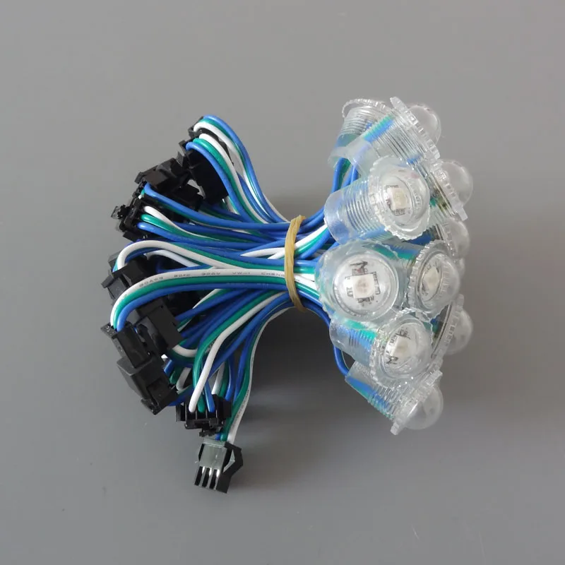 1000 шт./лот 16 мм Диаметр DC5V WS2811 адресуемый RGB полноцветный светодиодный умный