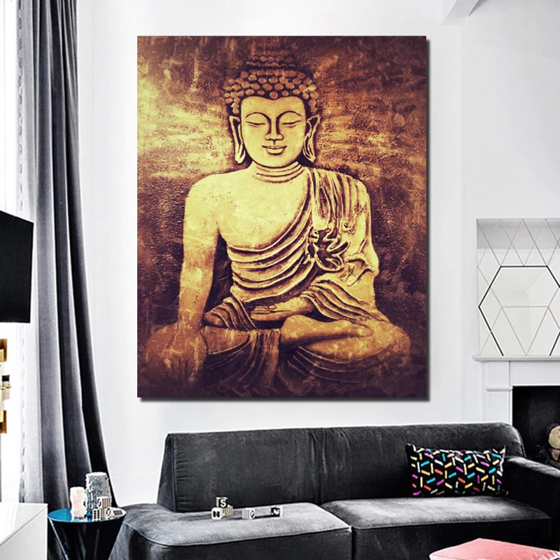 Картина из Будды Gautam холст живопись печать гостиная украшение для дома