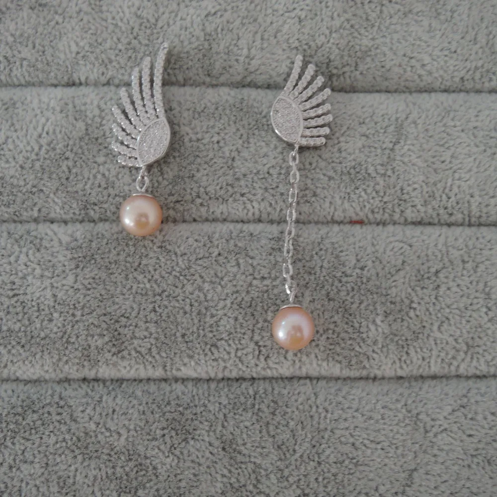 

100% nature freshwater AAAAA pearl earring with 100% 925 silver hook