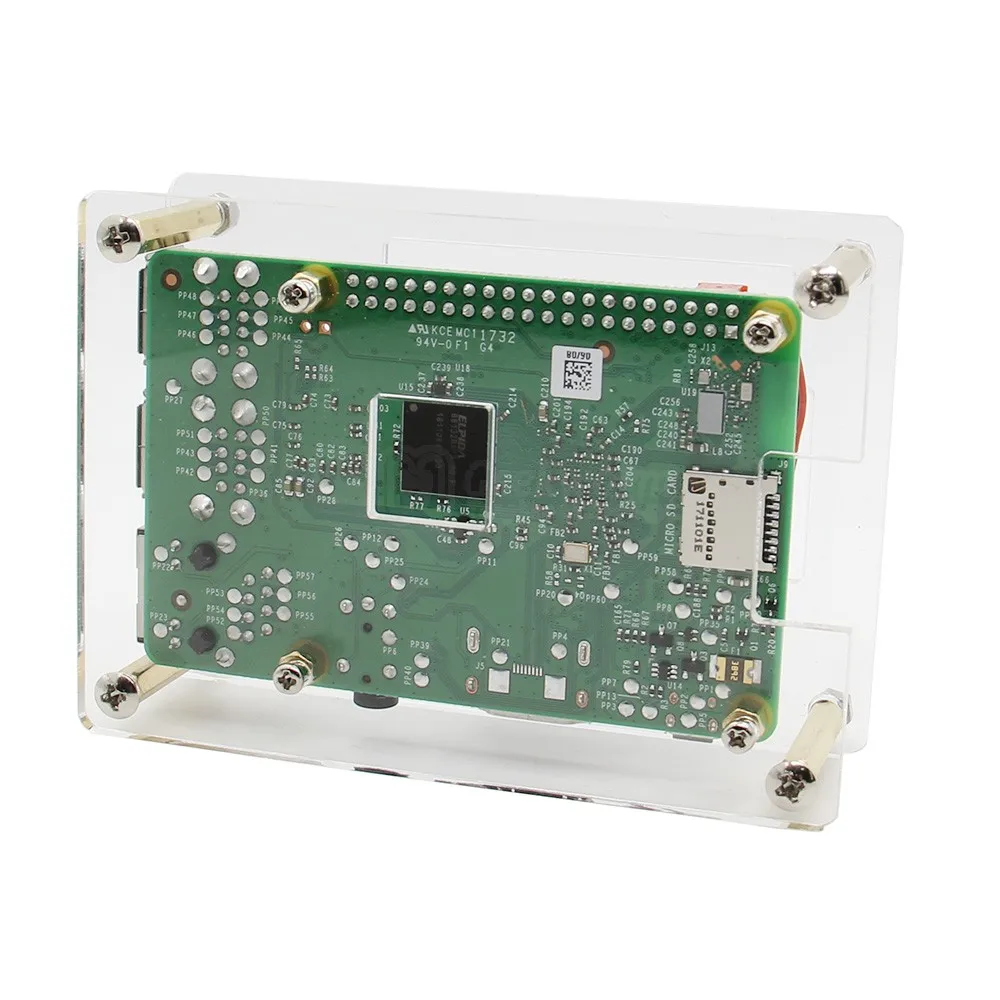 Кластерный чехол Raspberry Pi с комплектом вентиляторов многослойный акриловый