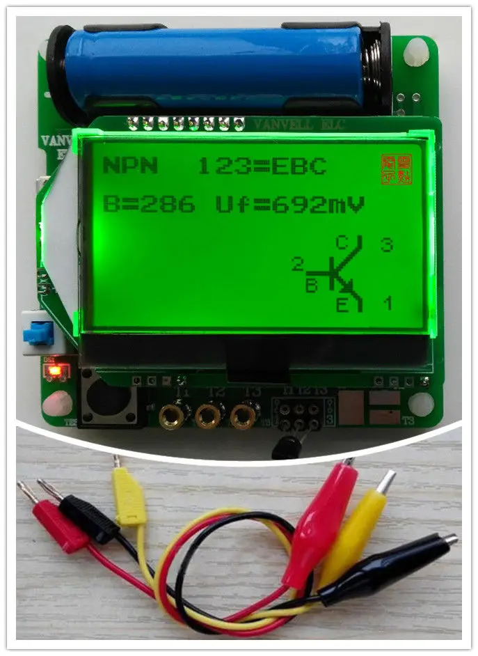 Испытательный транзистор M328 измеритель емкости LCR MOSFET ESR с испытательным