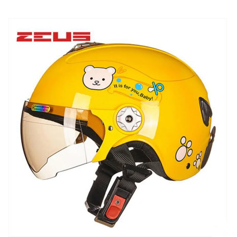 

2020 Summer New ZEUS half face children helmet child motorcycle helmets made of ABS Cartoon four seasons safety caps size S M