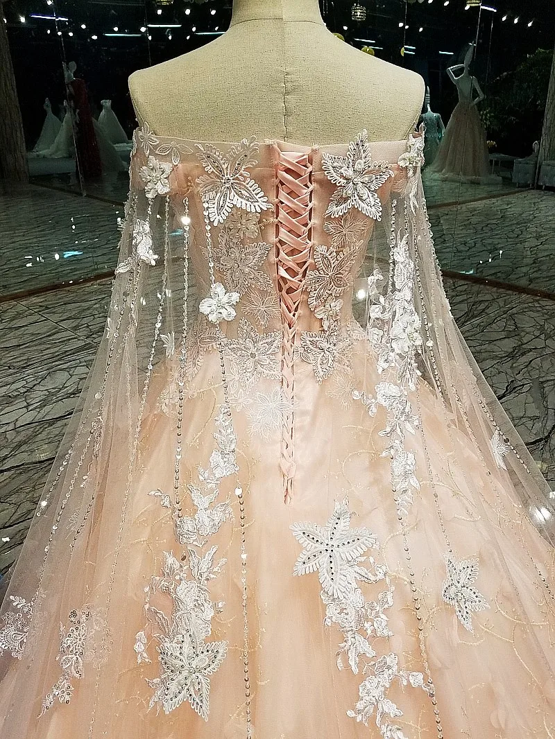 LS00140 вечернее платье длинные 2017 кружевные цветы vestidos de festa longo бальное розовое и