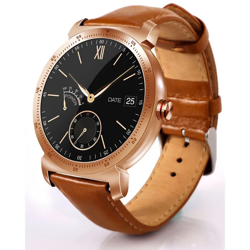 Leather gold K88H плюс смарт-часы HD дисплей монитор сердечного ритма шагомер фитнес-трекер мужские умные часы подключенные для Android IPhone - Цвет: Leather gold