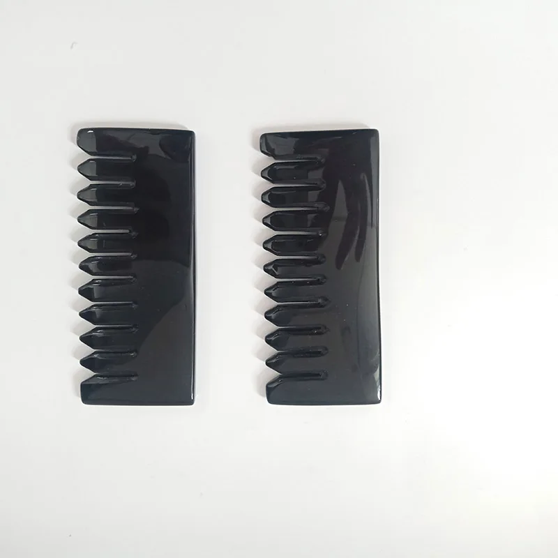 Black Obsidian Цена 3 дюйма натуральный ручной полированный Кристалл целебные расчески различные черный обсидиан розовый кварц аметист массажные расчески SQ - Цвет: Black Obsidian