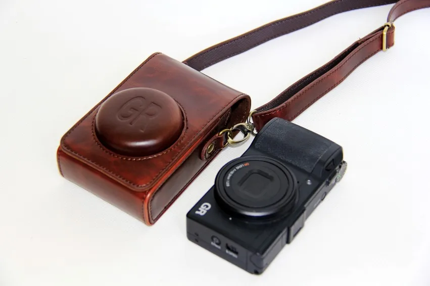Высокое качество сумка для камеры чехол подходит Ricoh GR искусственная кожа Чехол