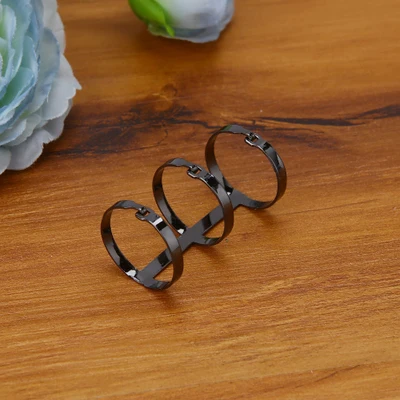 20MM Black 2 шт./лот, металлическое покрытие, книжный переплет, шарнирное кольцо, переплет, эластичные кольца, никель, настольный календарь, круг, 3 кольца для карт - Цвет: 20MM Black