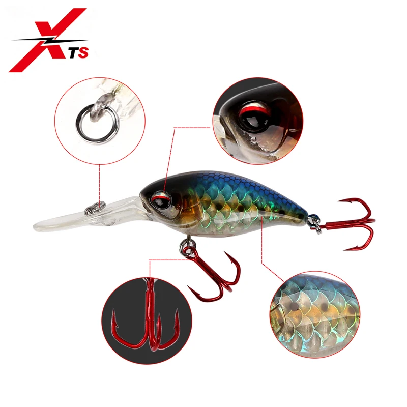 XTS Crankbaits Crank Bait Гольян рыболовные приманки плавающий Topwater воблеры 5 см 10,5 г твердая приманка искусственная Jerkbait 3507