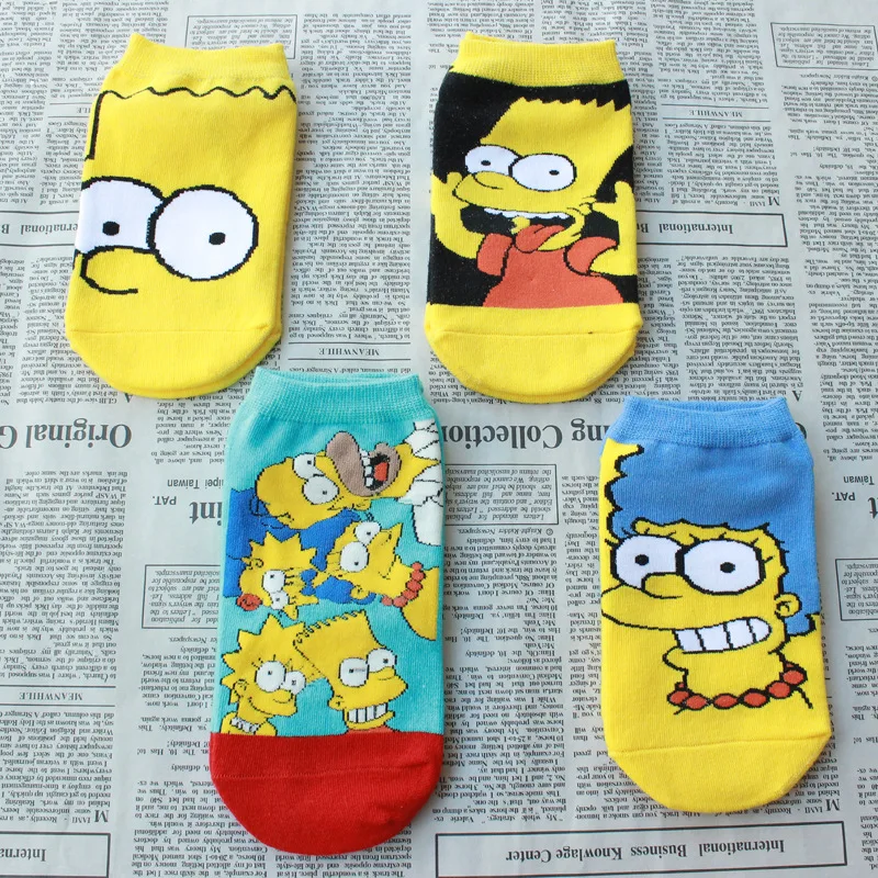 Летние женские милые носки с героями мультфильмов Kawaii хлопковые забавные для