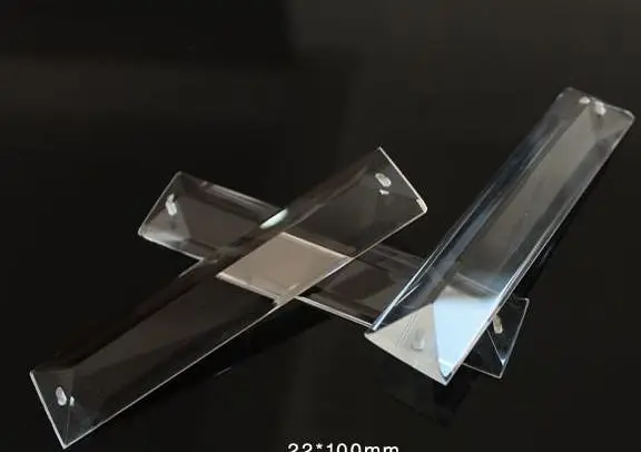 Free Shipping 10pc/lot 22X76MM crystal chandelier part prism pendent drop for light curtain with 2 holes |